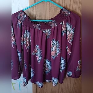 Peach Love California Feather Flower Blouse Headress Large